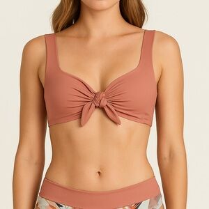 Shore Reversible Pink Knot Bikini Top | Size Medium